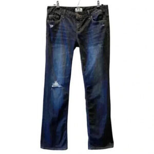 Aeropostale Chelsea Bootcut Jeans Distressed Dark Blue Denim Size 7/8 30